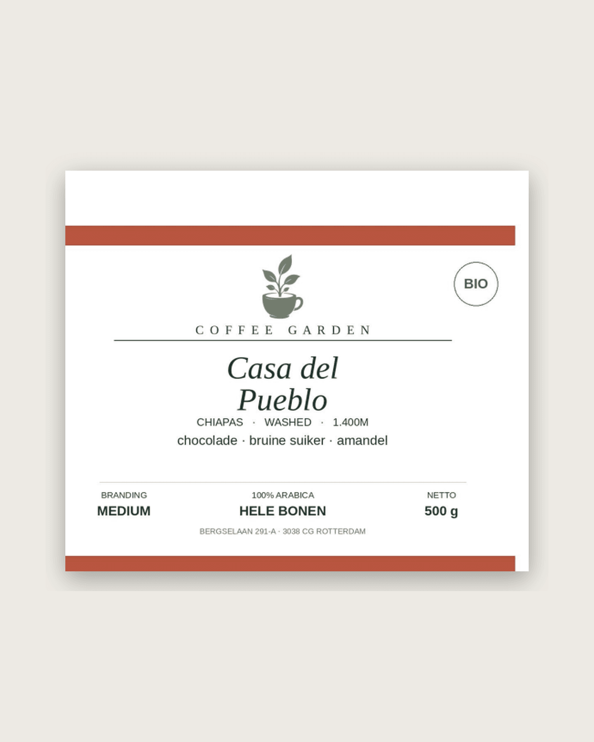 Casa del Pueblo stempelkaart-label