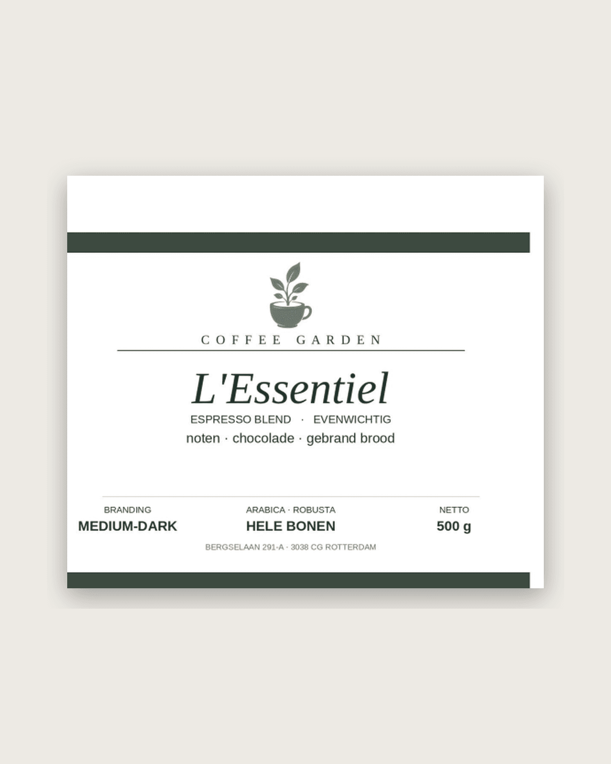 L'Essentiel stempelkaart-label