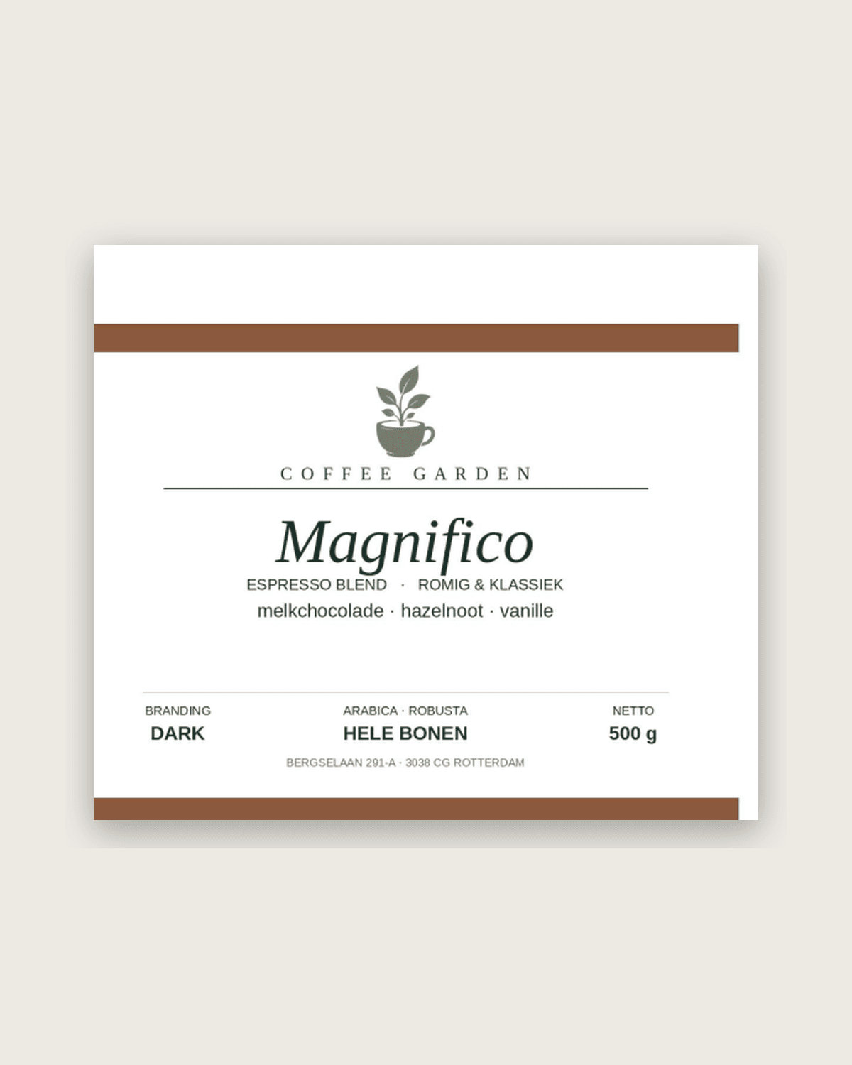 Magnifico stempelkaart-label