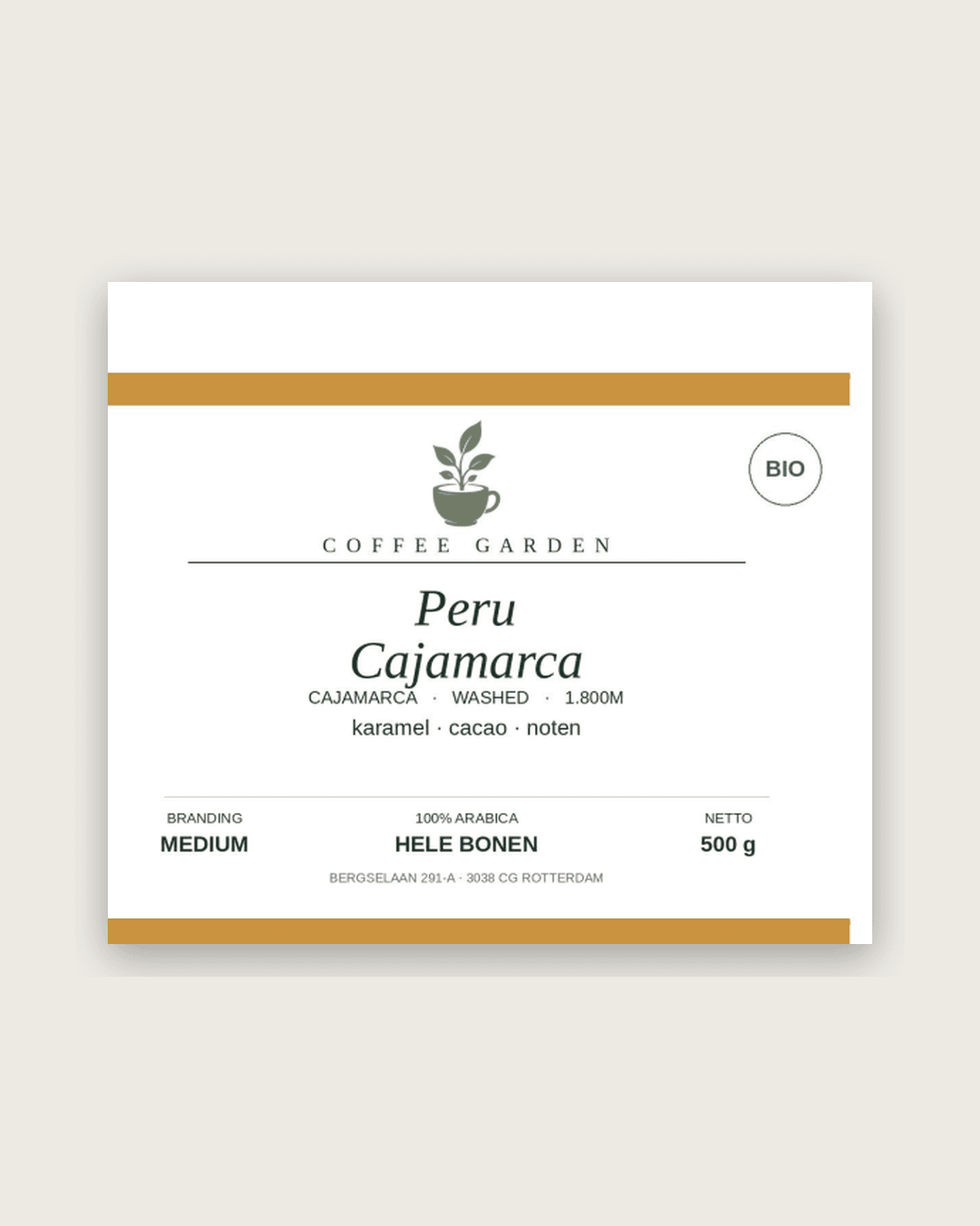 Peru Cajamarca stempelkaart-label