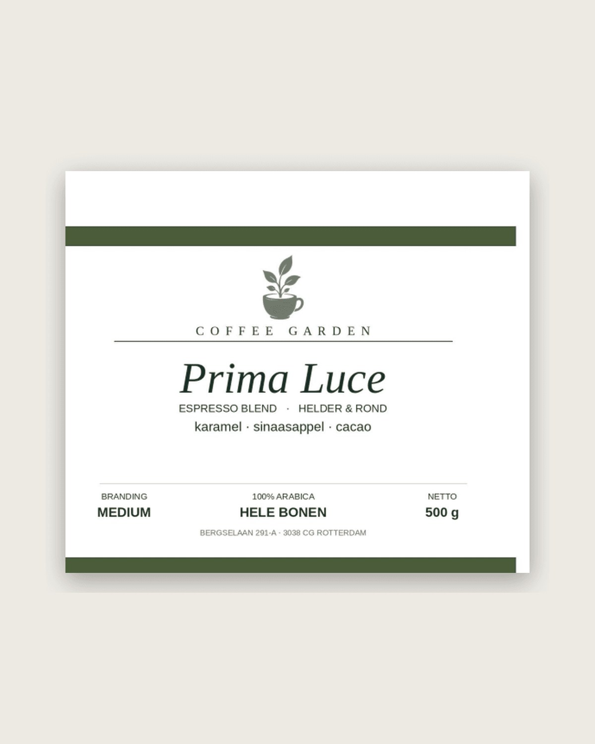 Prima Luce stempelkaart-label